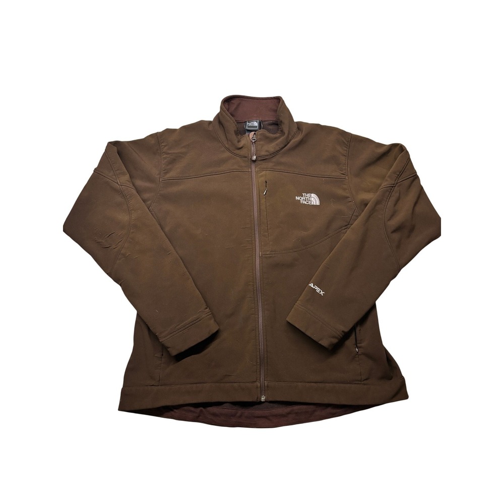 The‎ North Face Apex Softshell Jacket Mens Medium Brown Full Zip Windbreaker
